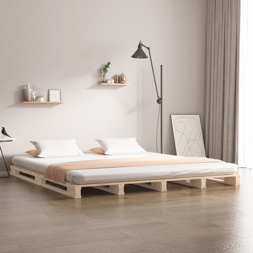 Pallet Bed Without Mattress Super King Size Solid Wood