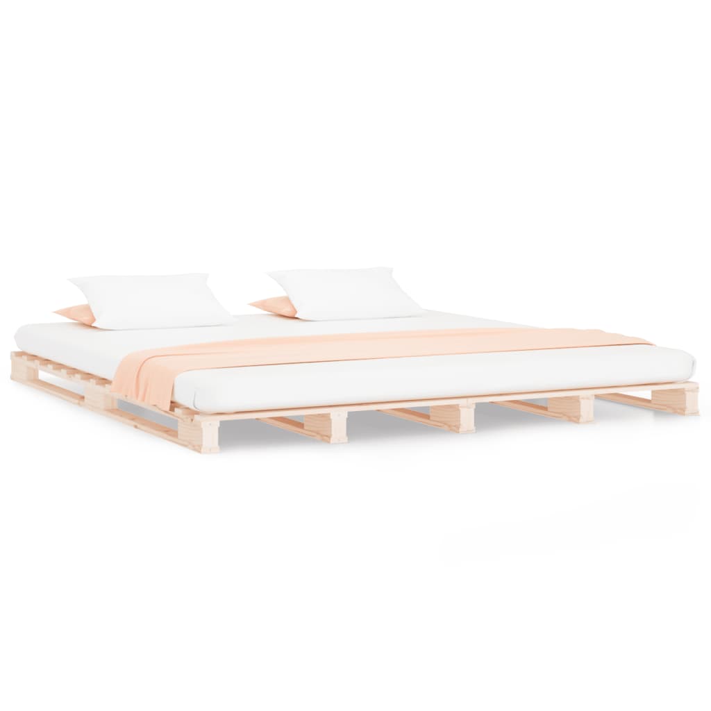 Pallet Bed Without Mattress Super King Size Solid Wood