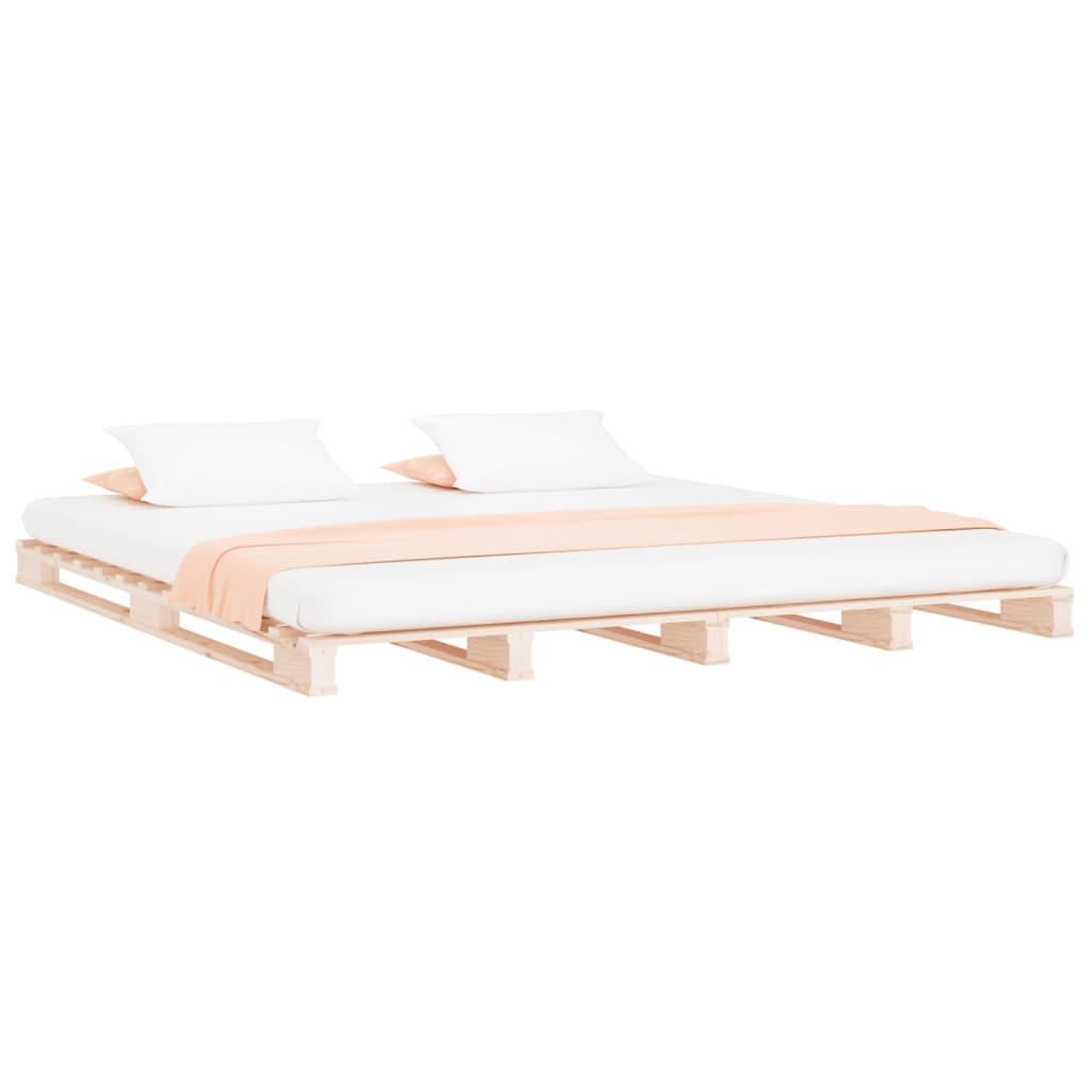Pallet Bed Without Mattress Super King Size Solid Wood