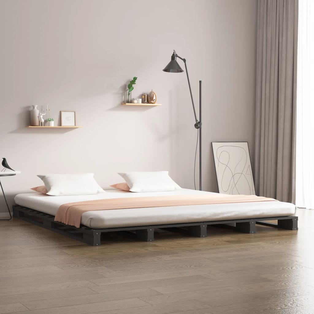Pallet Bed Without Mattress Super King Size Solid Wood