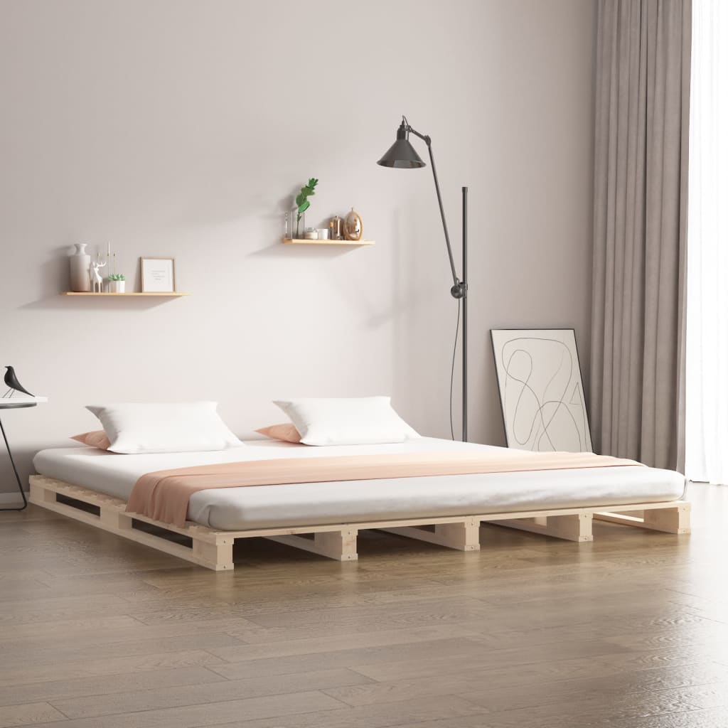 Pallet Bed Without Mattress Super King Size Solid Wood
