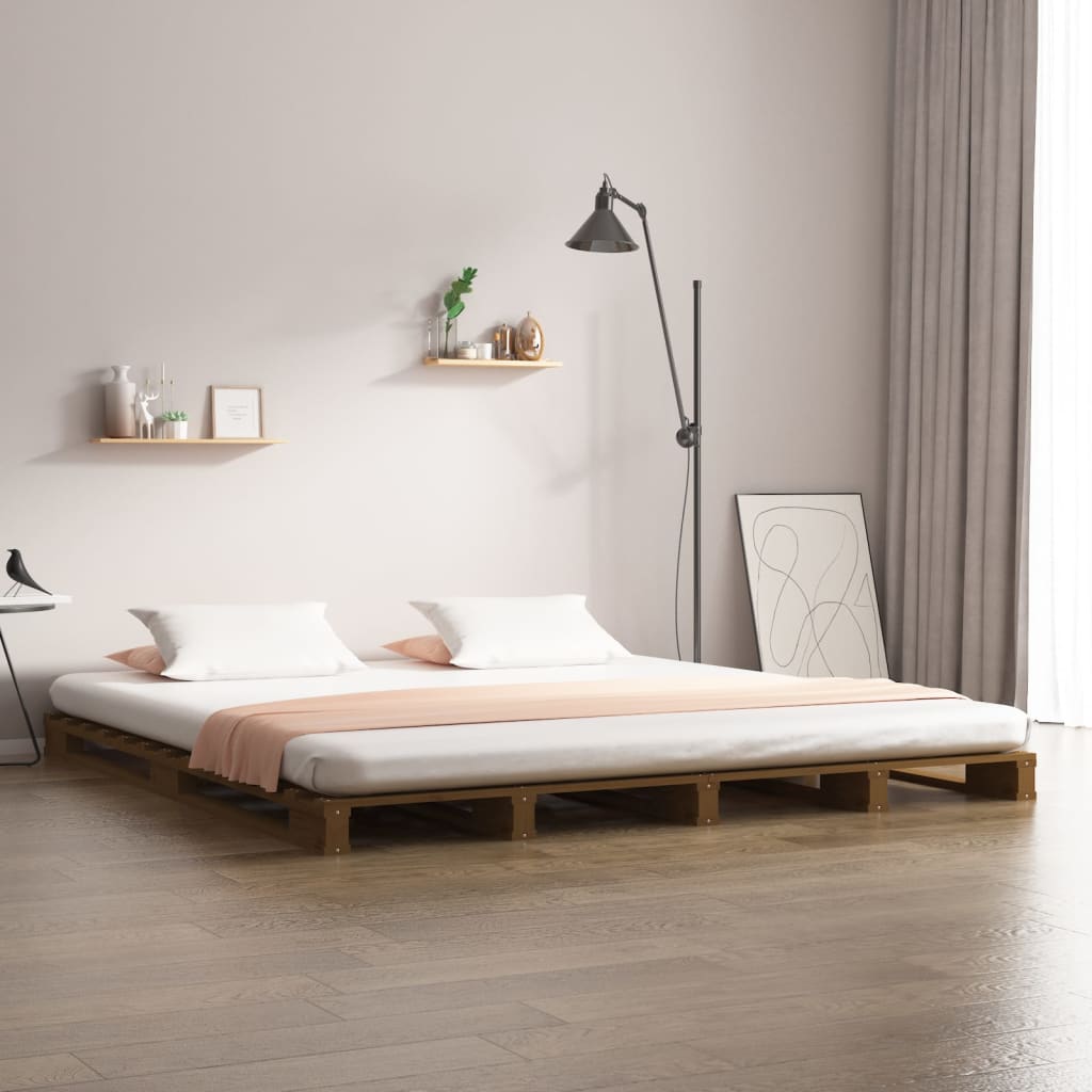 Pallet Bed Without Mattress Super King Size Solid Wood