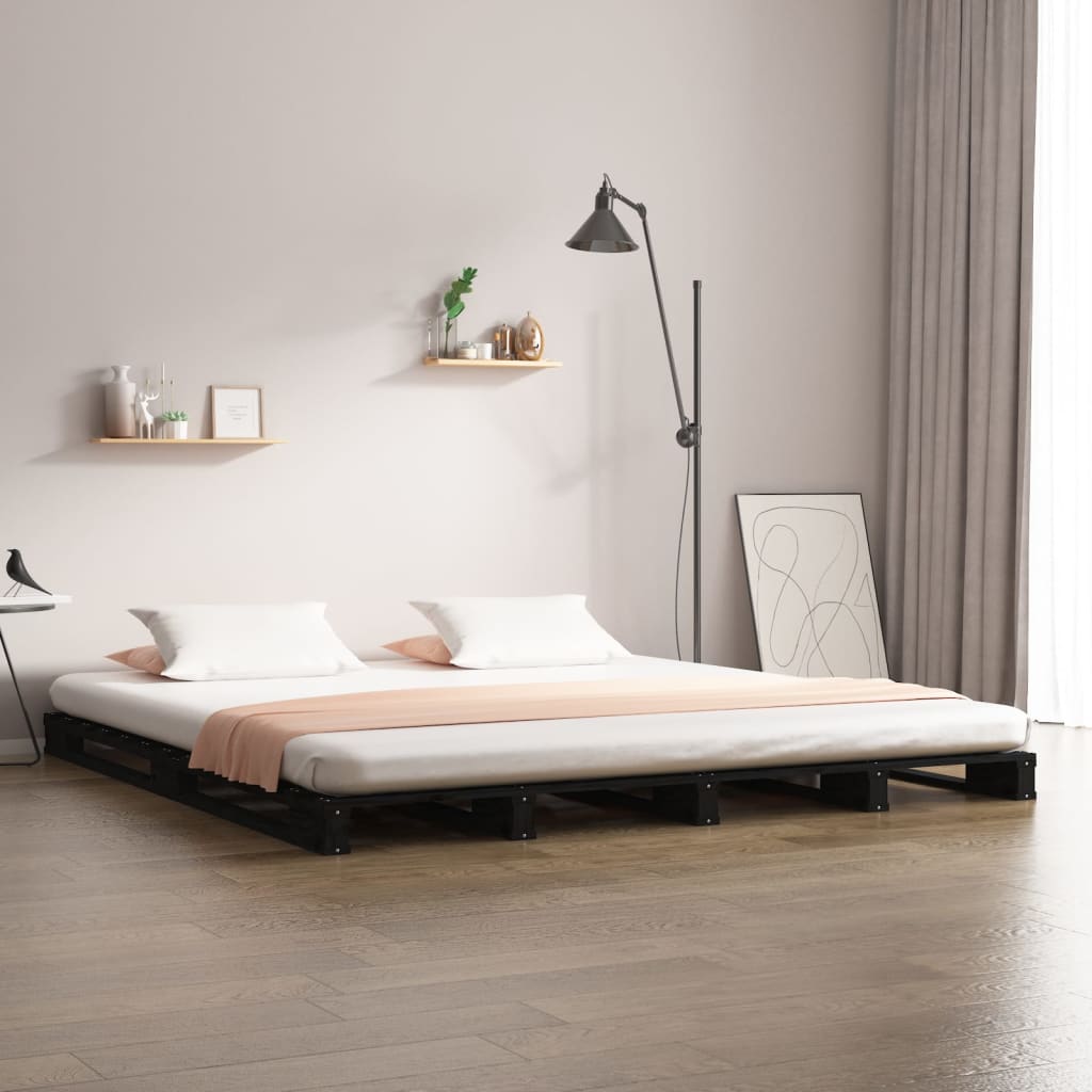 Pallet Bed Without Mattress Super King Size Solid Wood