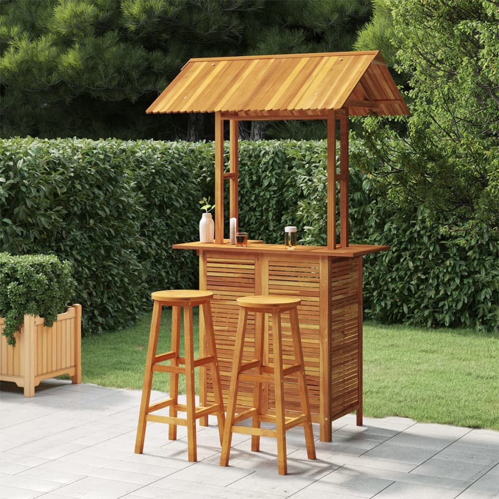 5 Piece Garden Bar Set Solid Wood Acacia