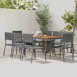 7 Piece Outdoor Dining Set Poly Rattan