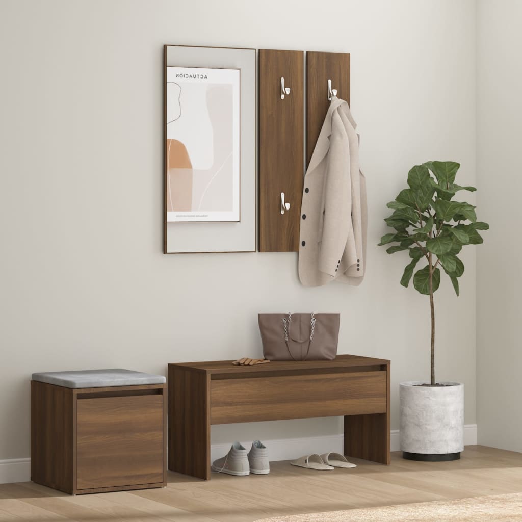 Hallway Furniture Set Engineered Wood
