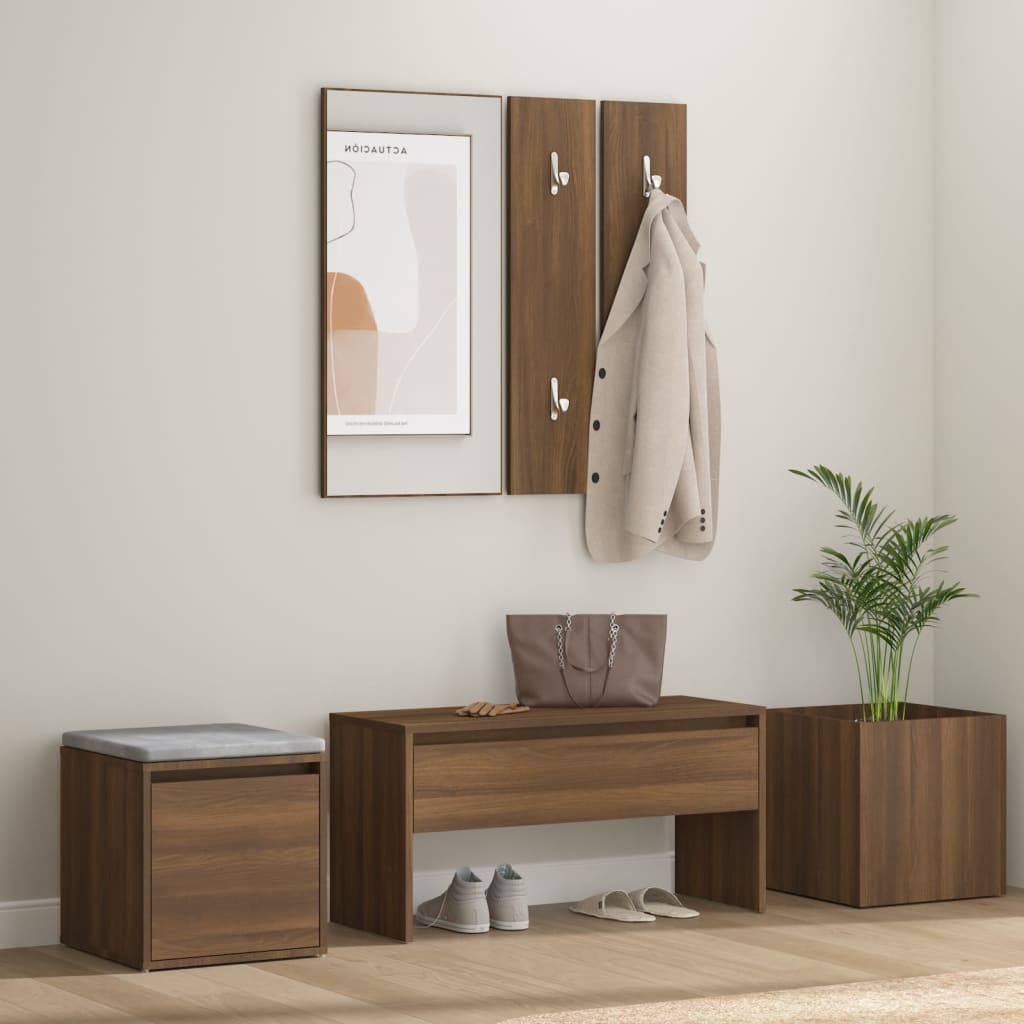 Hallway Furniture Set Engineered Wood