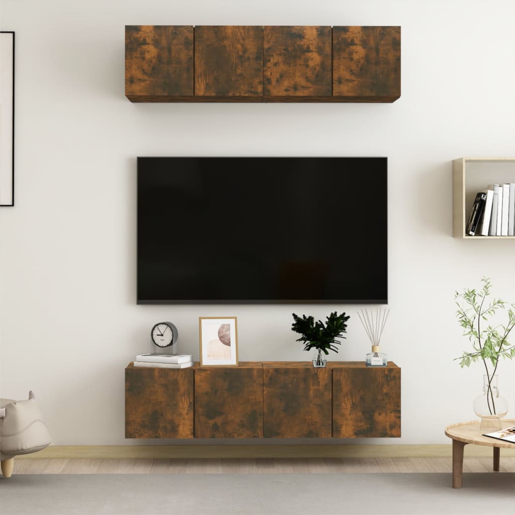 Tv Cabinets 4 Pcs 80X30X30 Cm Engineered Wood