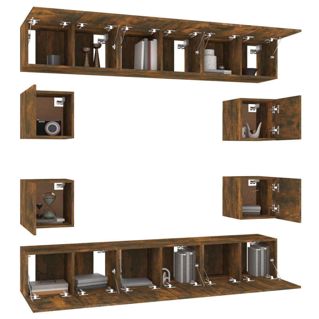 10 Piece Tv Cabinet Set Engineered Wood