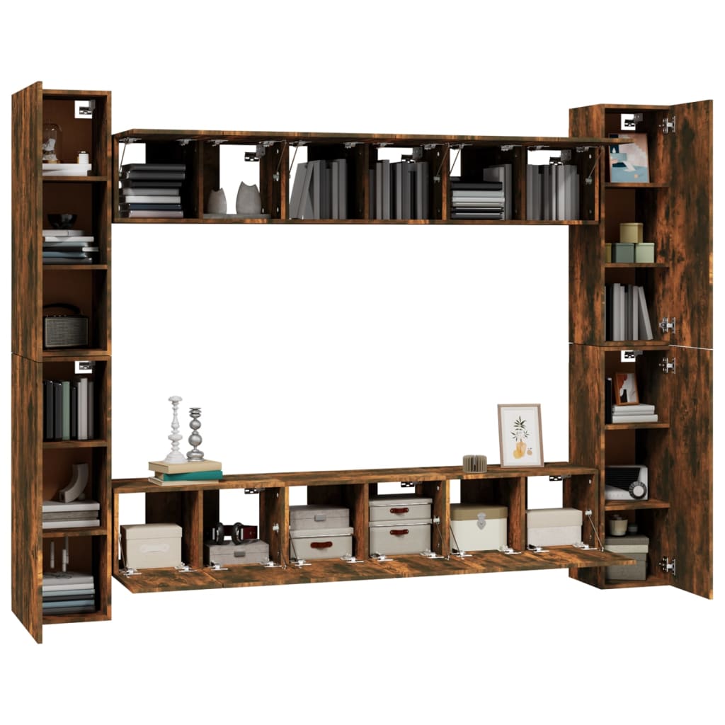 10 Piece Tv Cabinet Set Engineered Wood