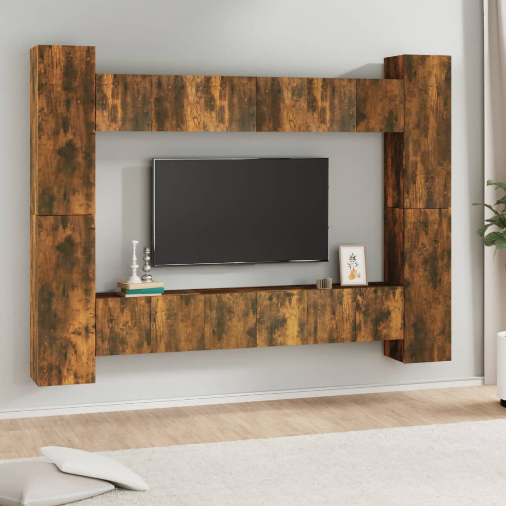 10 Piece Tv Cabinet Set Engineered Wood
