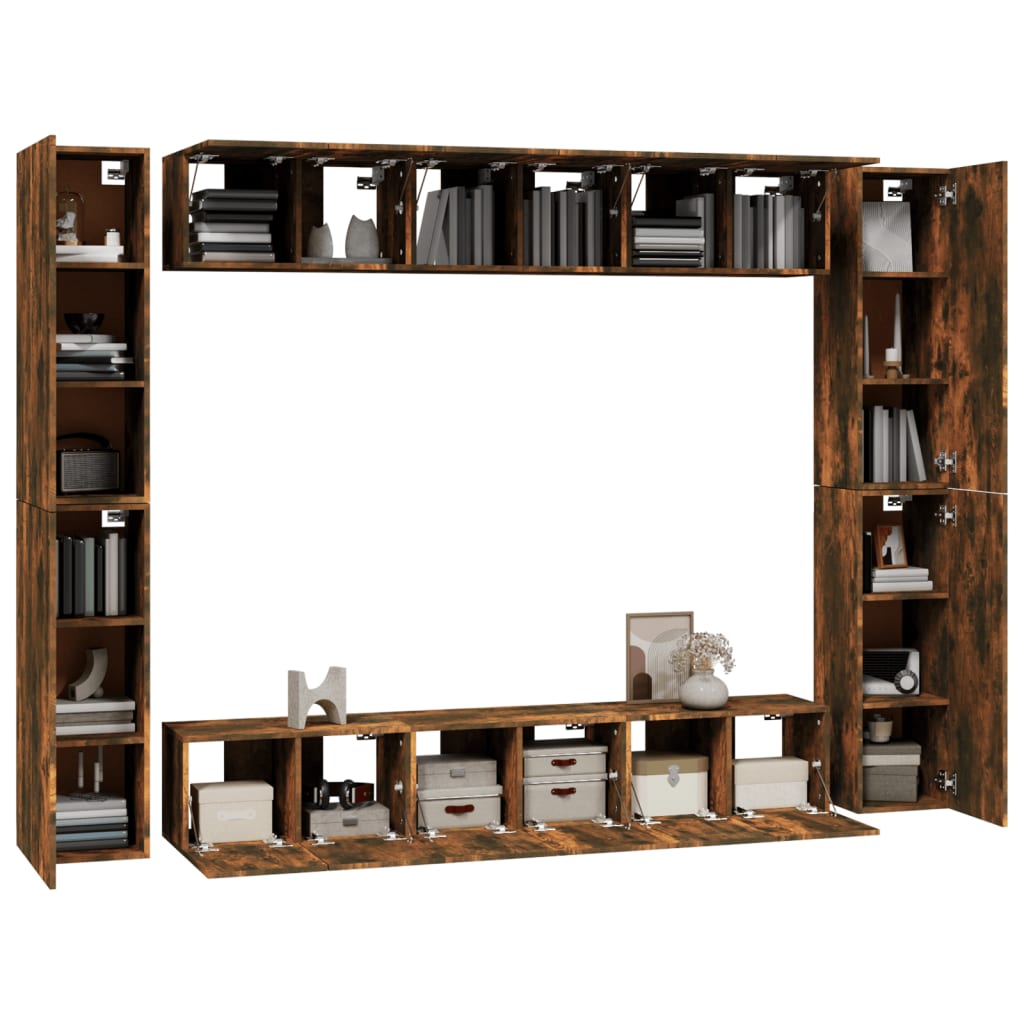 10 Piece Tv Cabinet Set Engineered Wood