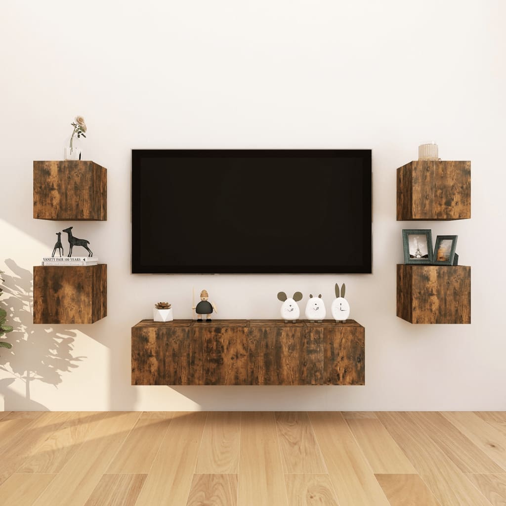 Wall Mounted Tv Cabinets 8 Pcs 30.5X30X30 Cm