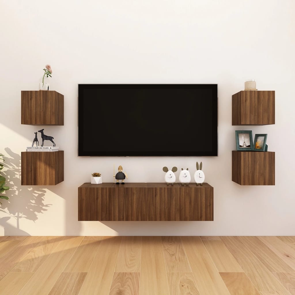 Wall Mounted Tv Cabinets 8 Pcs 30.5X30X30 Cm