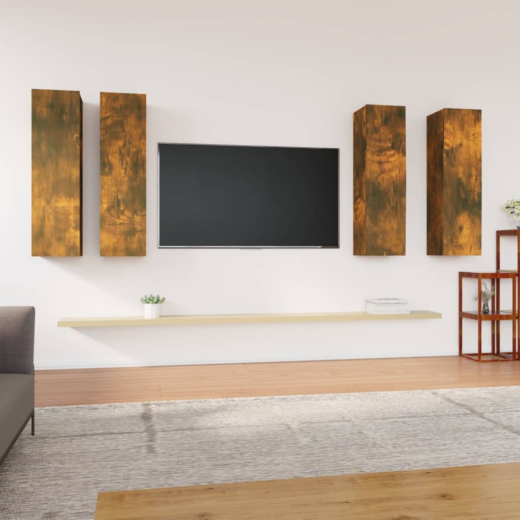 4 Piece Tv Cabinet Set 30.5X30X Engineered Wood,  Wall-Mounted Tv Cabinets - 2 Pcs , 30.5X30X, Made From Engineered Wood