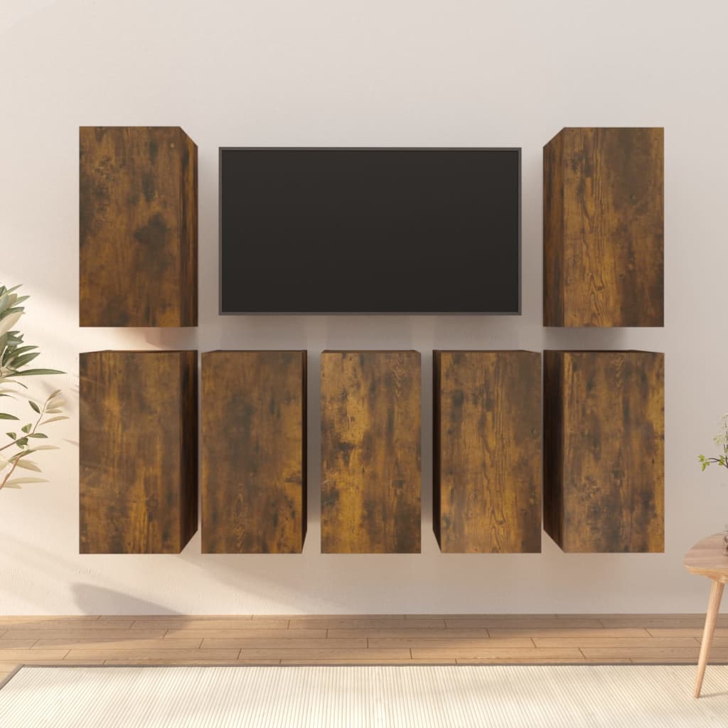 Tv Cabinets 7 Pcs 30.5X30X60 Cm Engineered Wood