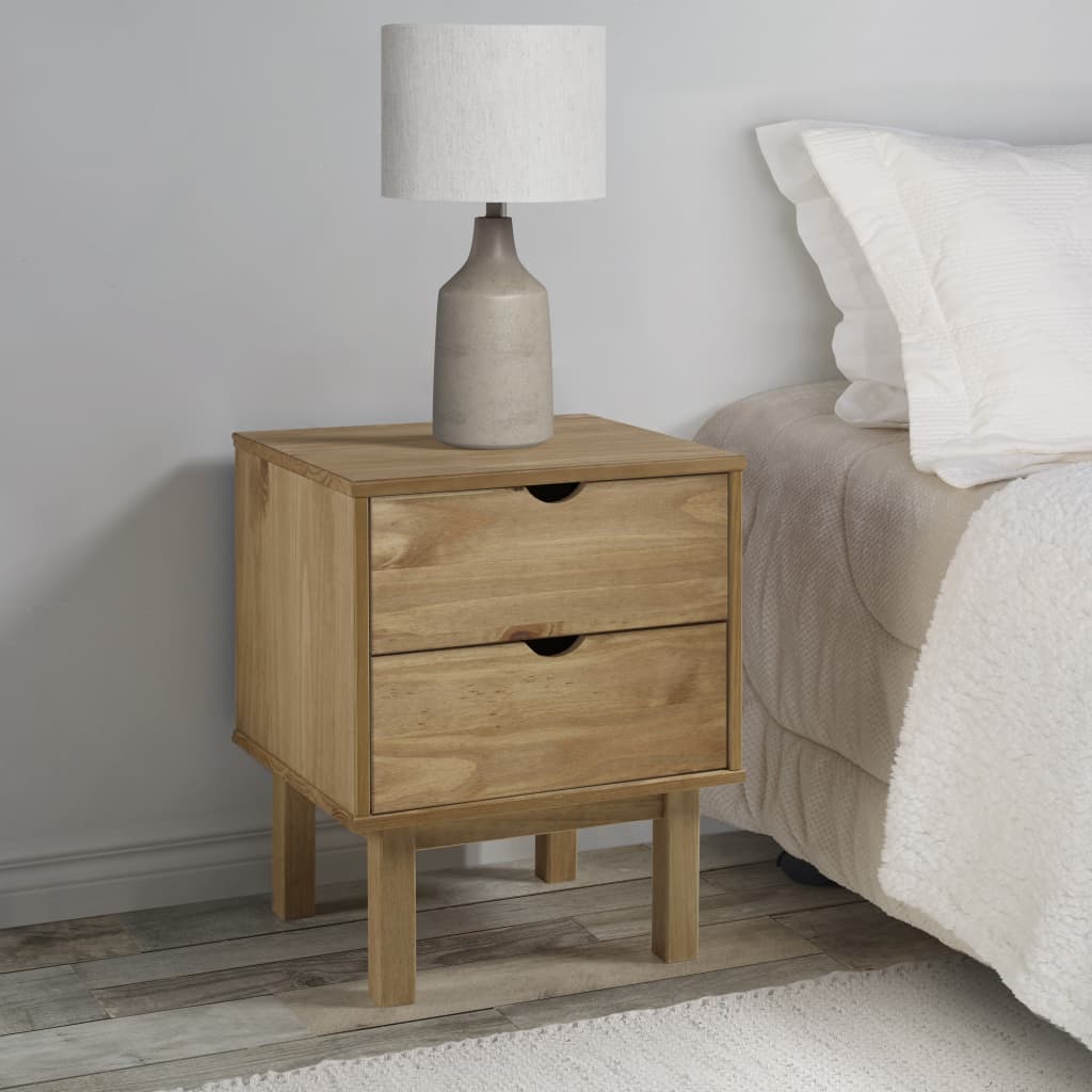 Bedside Cabinet Otta 45X39X57 Cm Solid Wood Pine