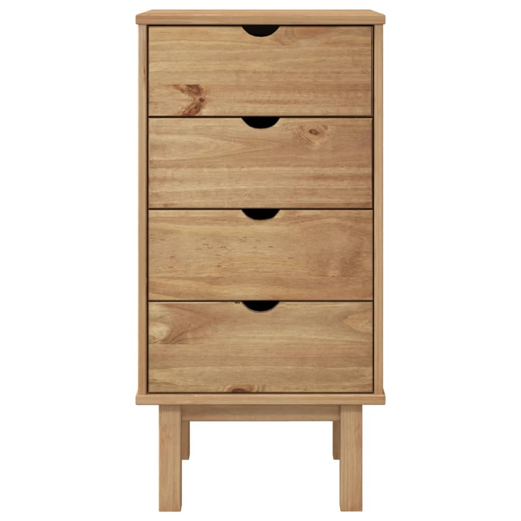 Drawer Cabinet Otta 45X39X90Cm Solid Wood Pine