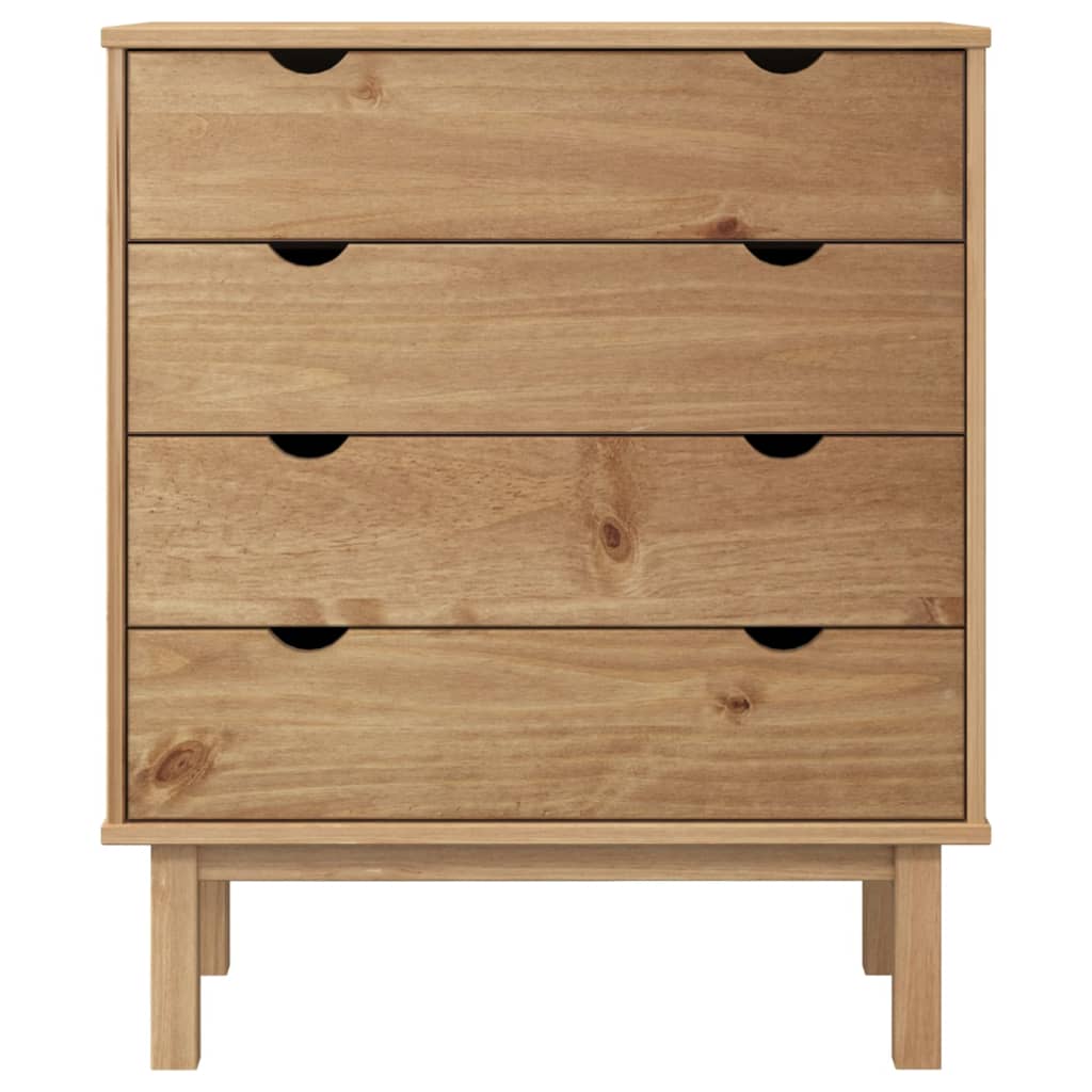 Drawer Cabinet Otta 76.5X39.5X90Cm Solid Wood Pine