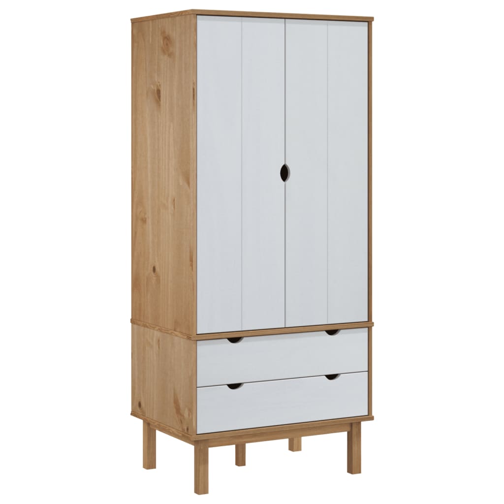 Wardrobe Otta 76.5X53X172 Cm Solid Wood Pine