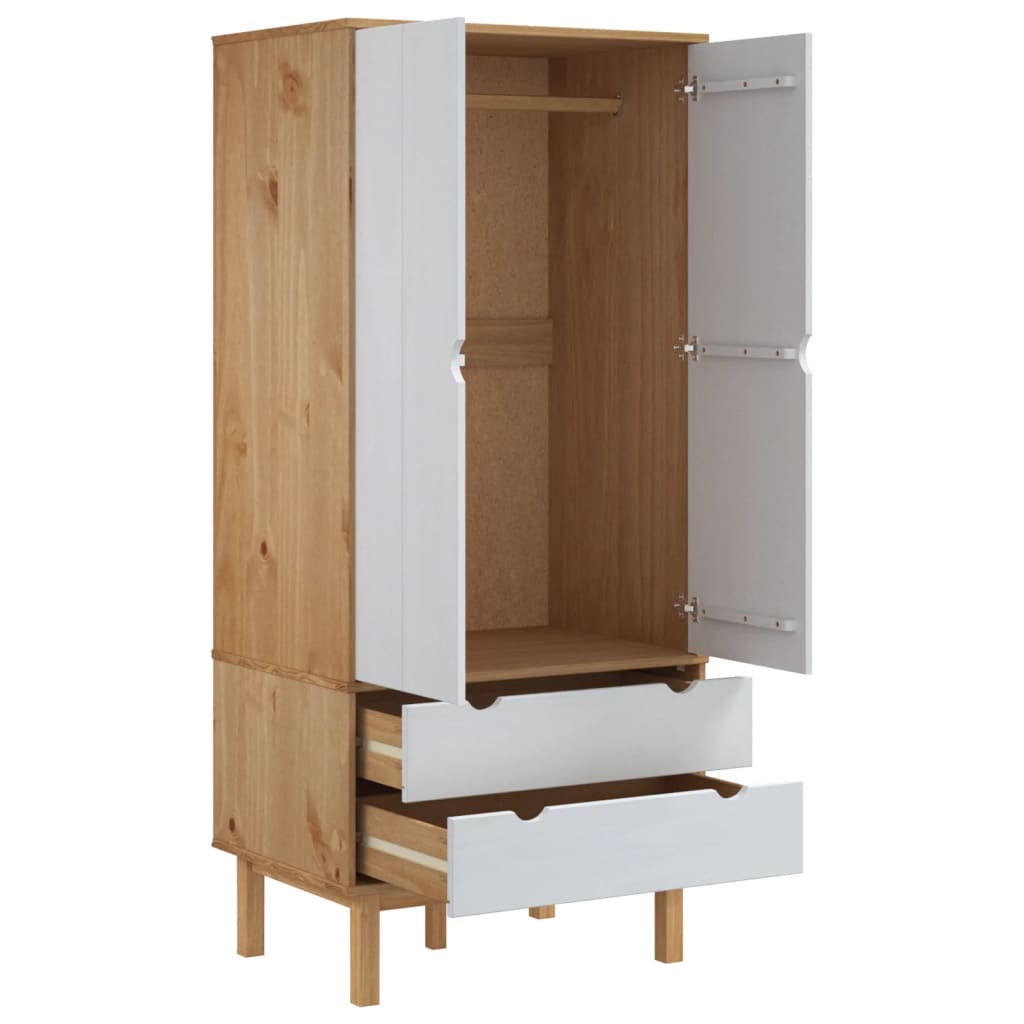 Wardrobe Otta 76.5X53X172 Cm Solid Wood Pine