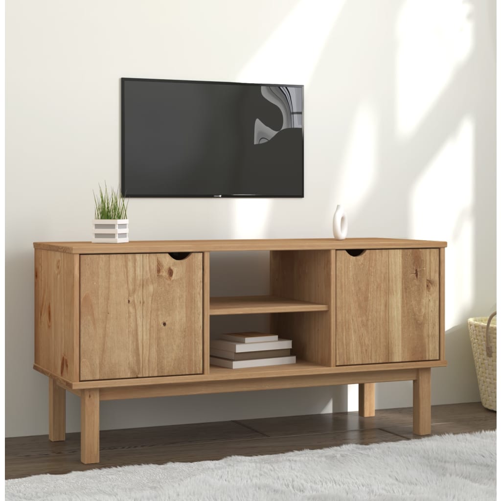 Tv Cabinet Otta 113.5X43X57 Cm Solid Wood Pine
