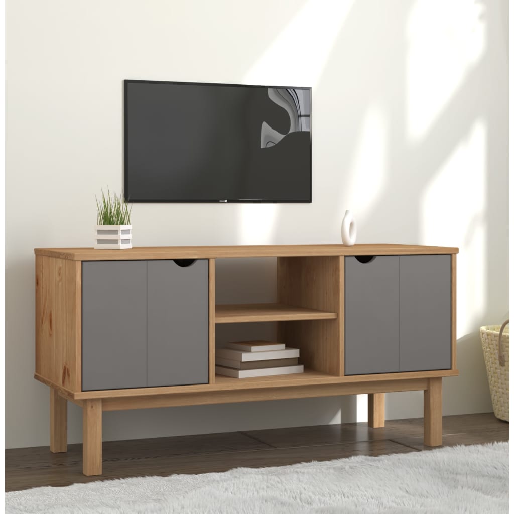 Tv Cabinet Otta 113.5X43X57 Cm Solid Wood Pine
