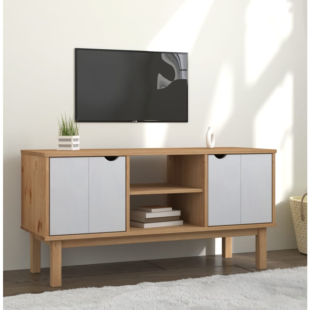 Tv Cabinet Otta 113.5X43X57 Cm Solid Wood Pine