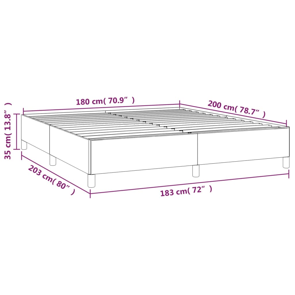 Bed Frame Without Mattress 180X200 Cm Super King Super King Fabric