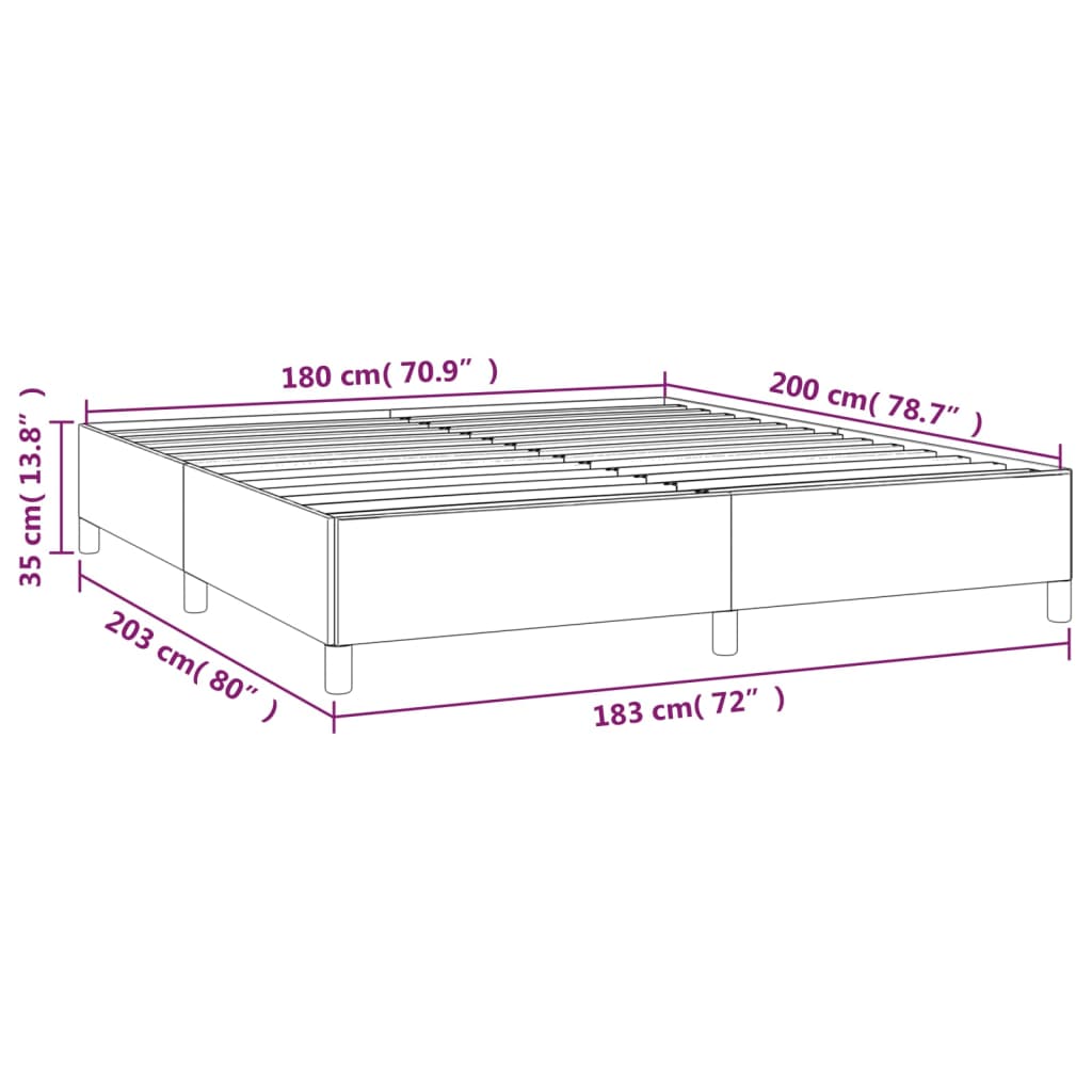 Bed Frame Without Mattress 180X200 Cm Super King Super King Velvet