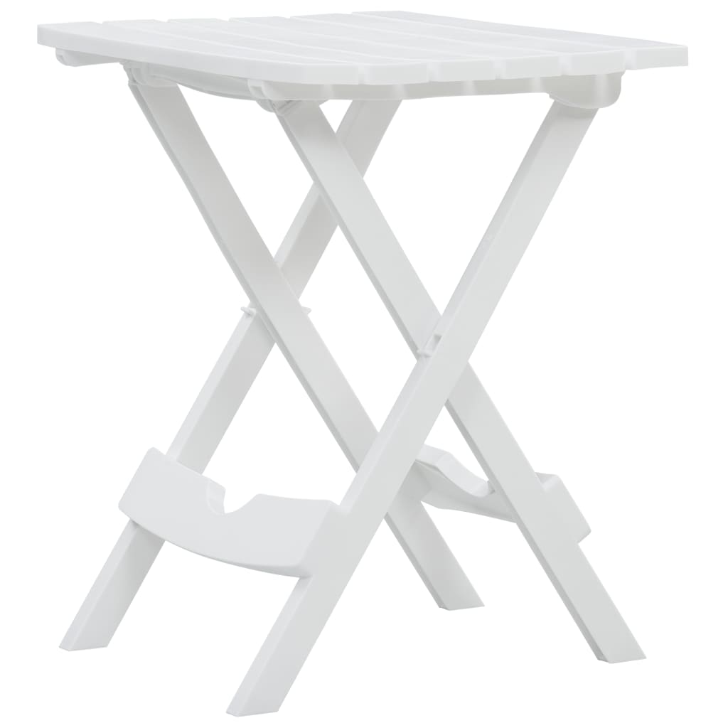 3 Piece Garden Dining Set White Polypropylene