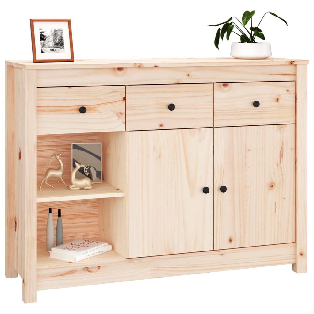 Sideboard 100X35X74 Cm Solid Wood Pine