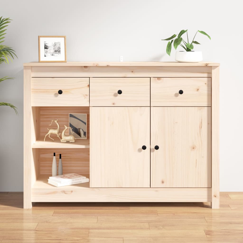 Sideboard 100X35X74 Cm Solid Wood Pine