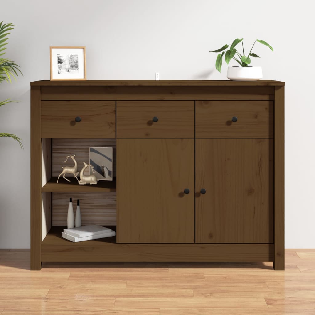 Sideboard 100X35X74 Cm Solid Wood Pine