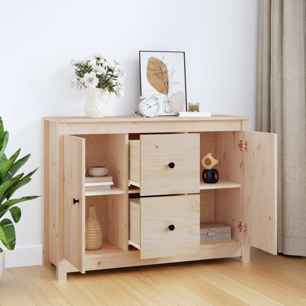 Sideboard 100X35X74 Cm Solid Wood Pine