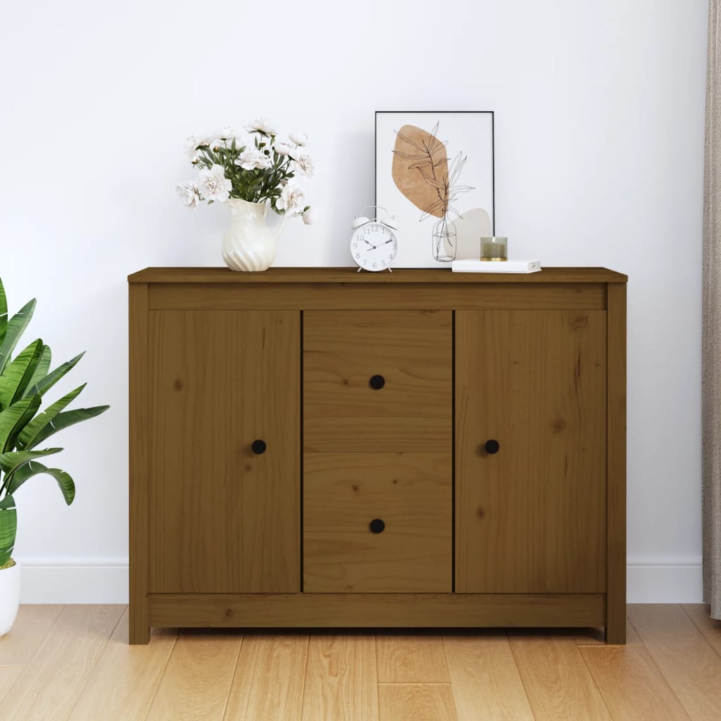 Sideboard 100X35X74 Cm Solid Wood Pine