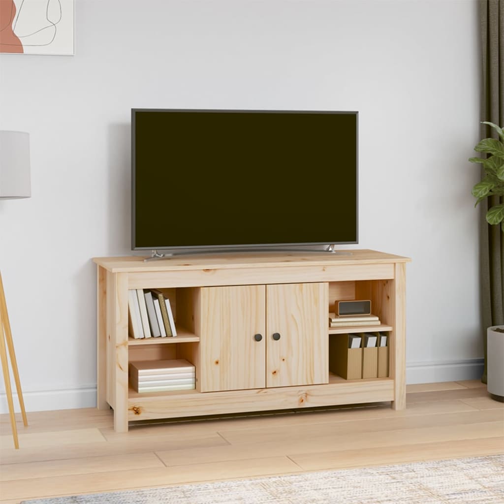 Tv Cabinet 103X36,5X52 Cm Solid Wood Pine