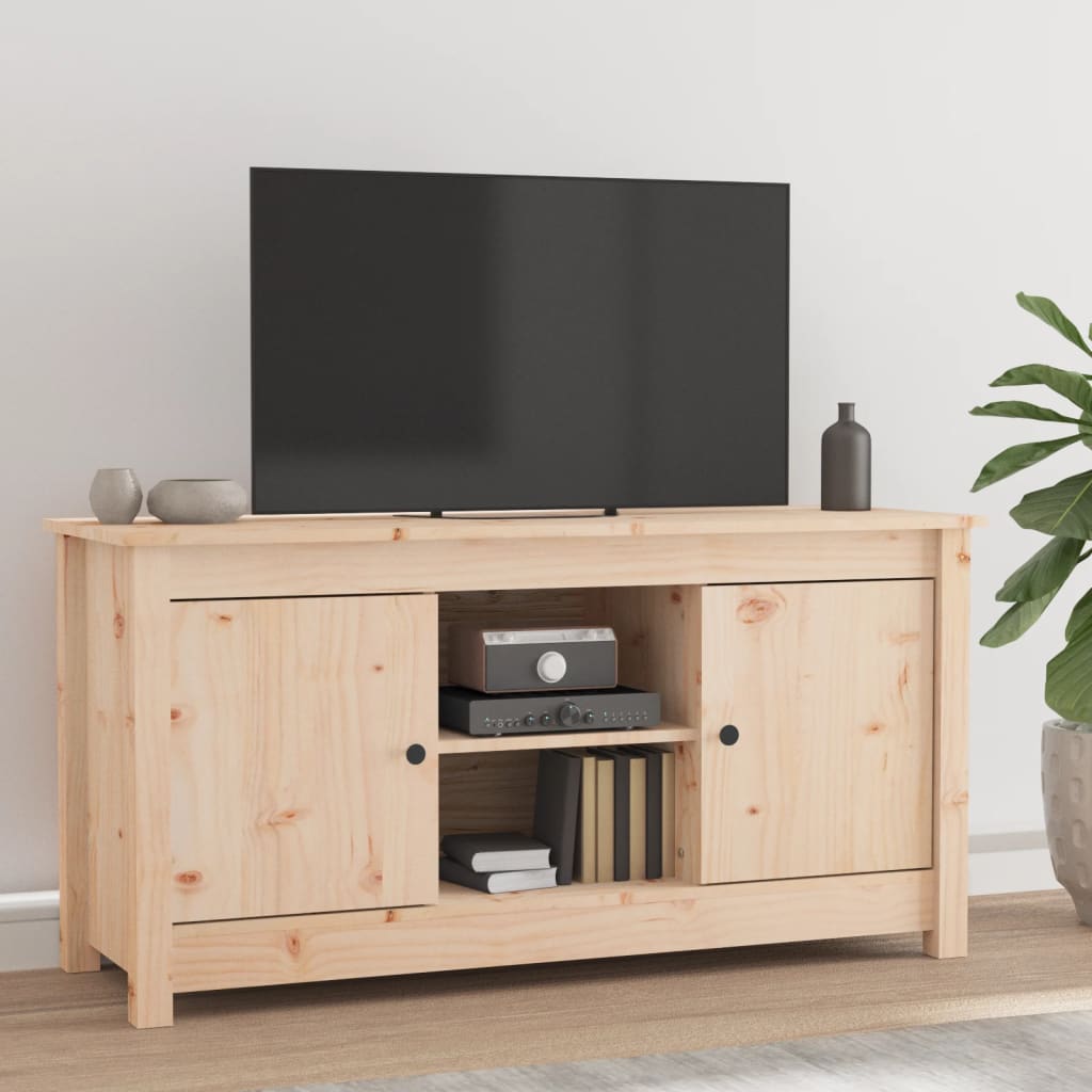 Tv Cabinet 103X36.5X52 Cm Solid Wood Pine