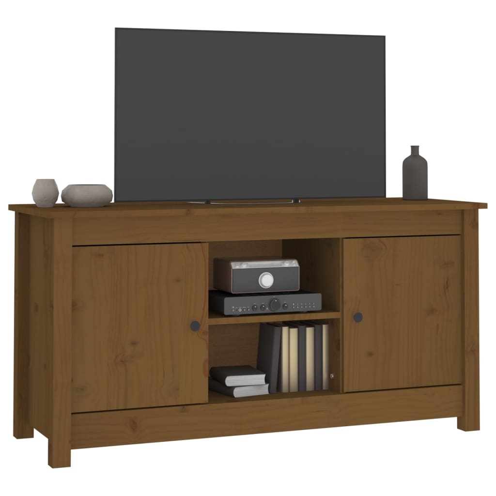 Tv Cabinet 103X36.5X52 Cm Solid Wood Pine