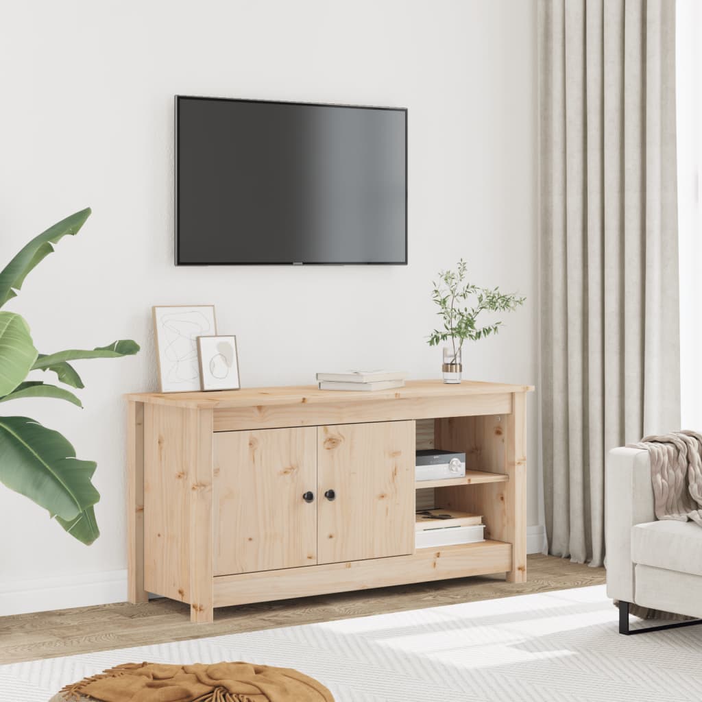 Tv Cabinet 103X36.5X52 Cm Solid Wood Pine