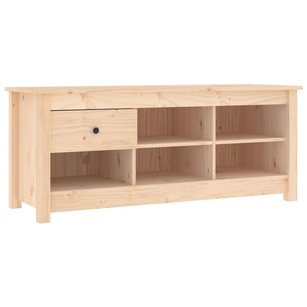 Shoe Cabinet 110X38X45.5 Cm Solid Wood Pine