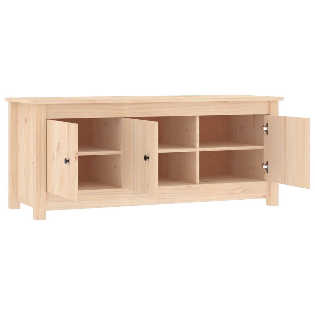 Shoe Cabinet 110X38X45.5 Cm Solid Wood Pine