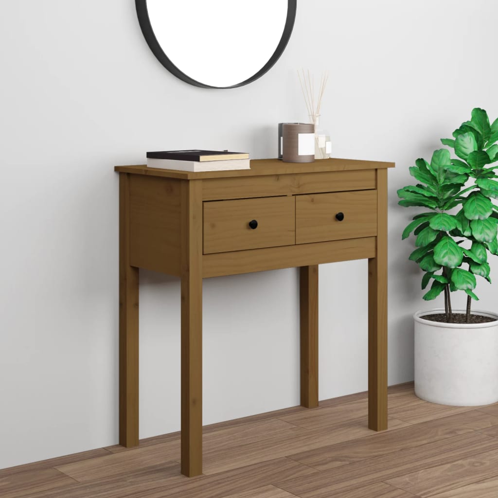 Console Table 70X35X75 Cm Solid Wood Pine