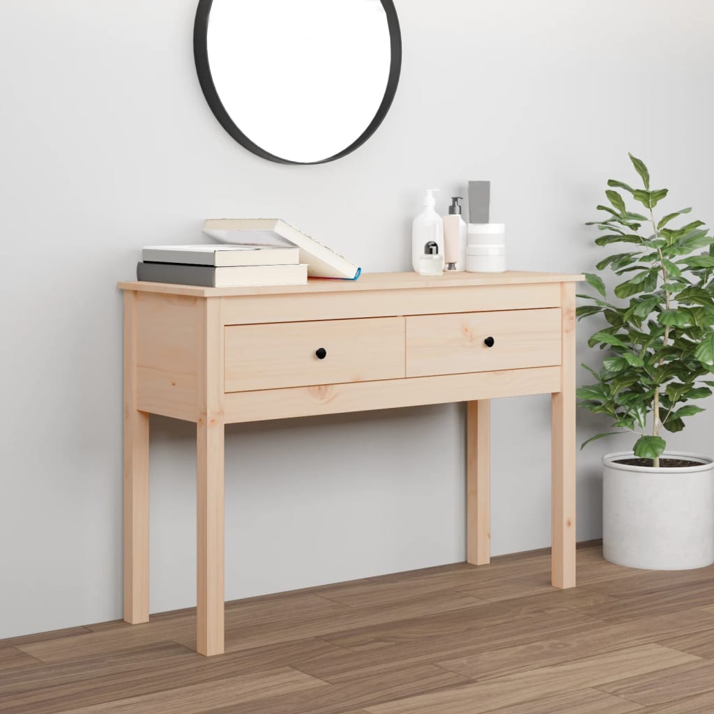 Console Table 70X35X75 Cm Solid Wood Pine