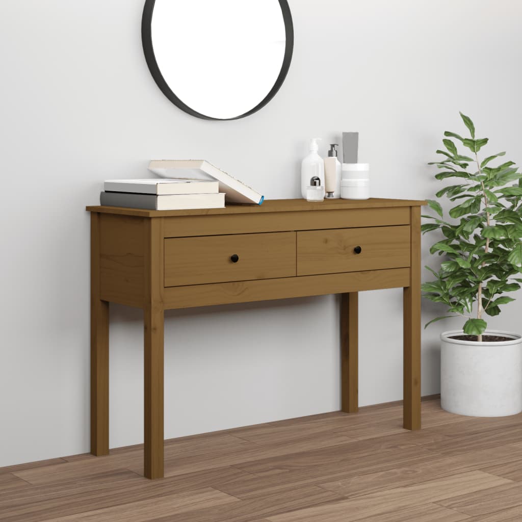 Console Table 70X35X75 Cm Solid Wood Pine