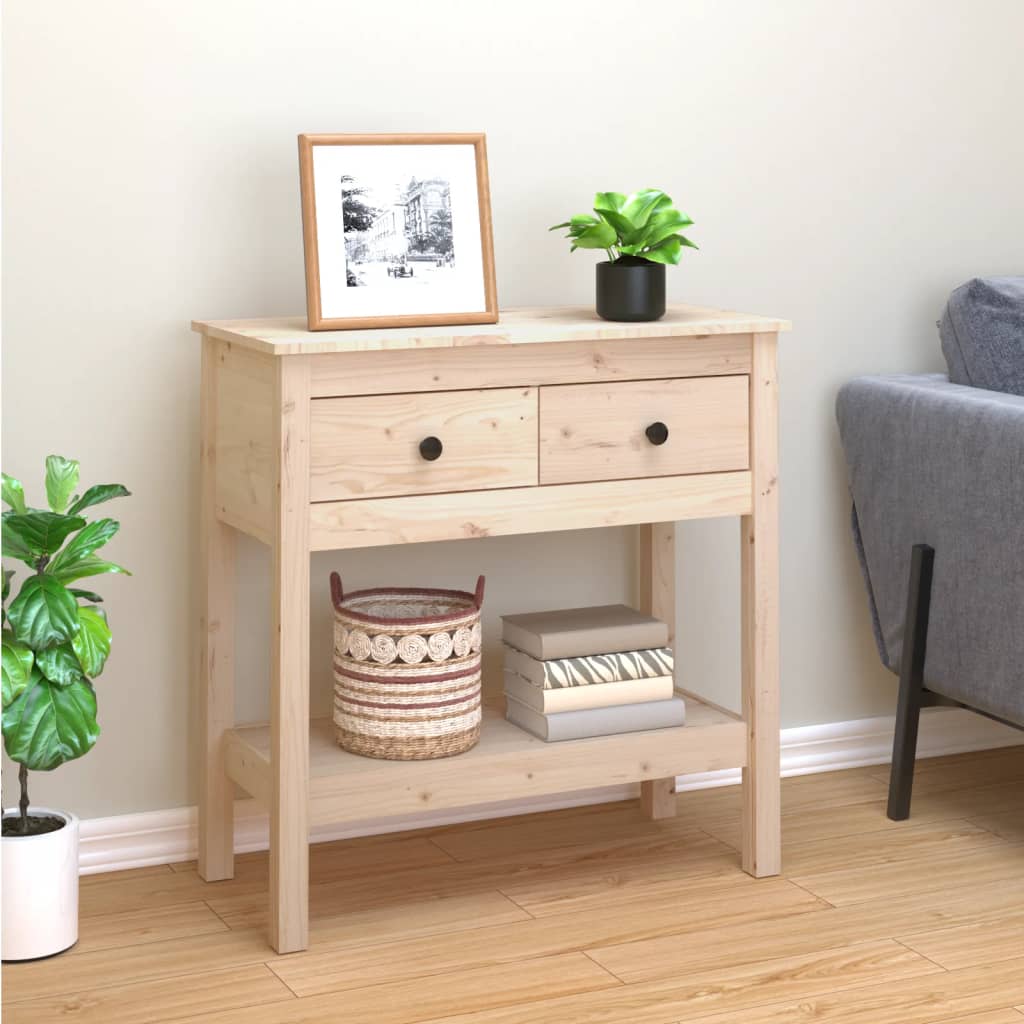 Console Table 75X35X Solid Wood Pine