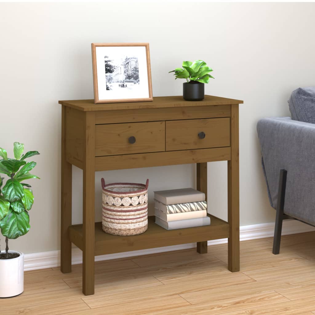Console Table 75X35X Solid Wood Pine