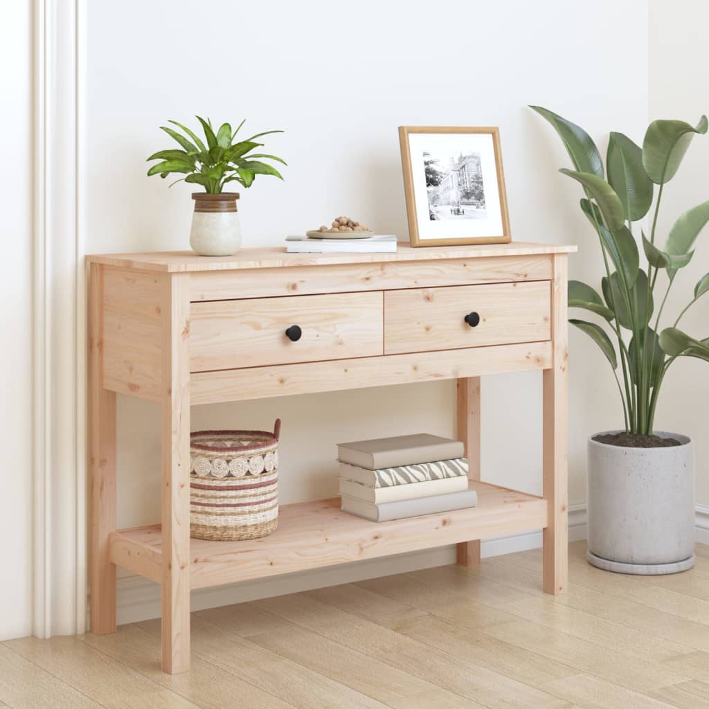 Console Table 75X35X Solid Wood Pine