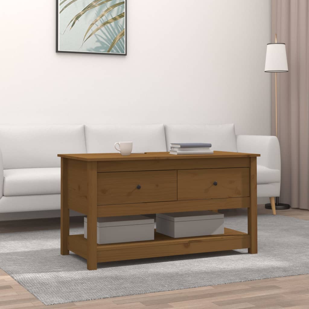 Coffee Table 102X49X55 Cm Solid Wood Pine