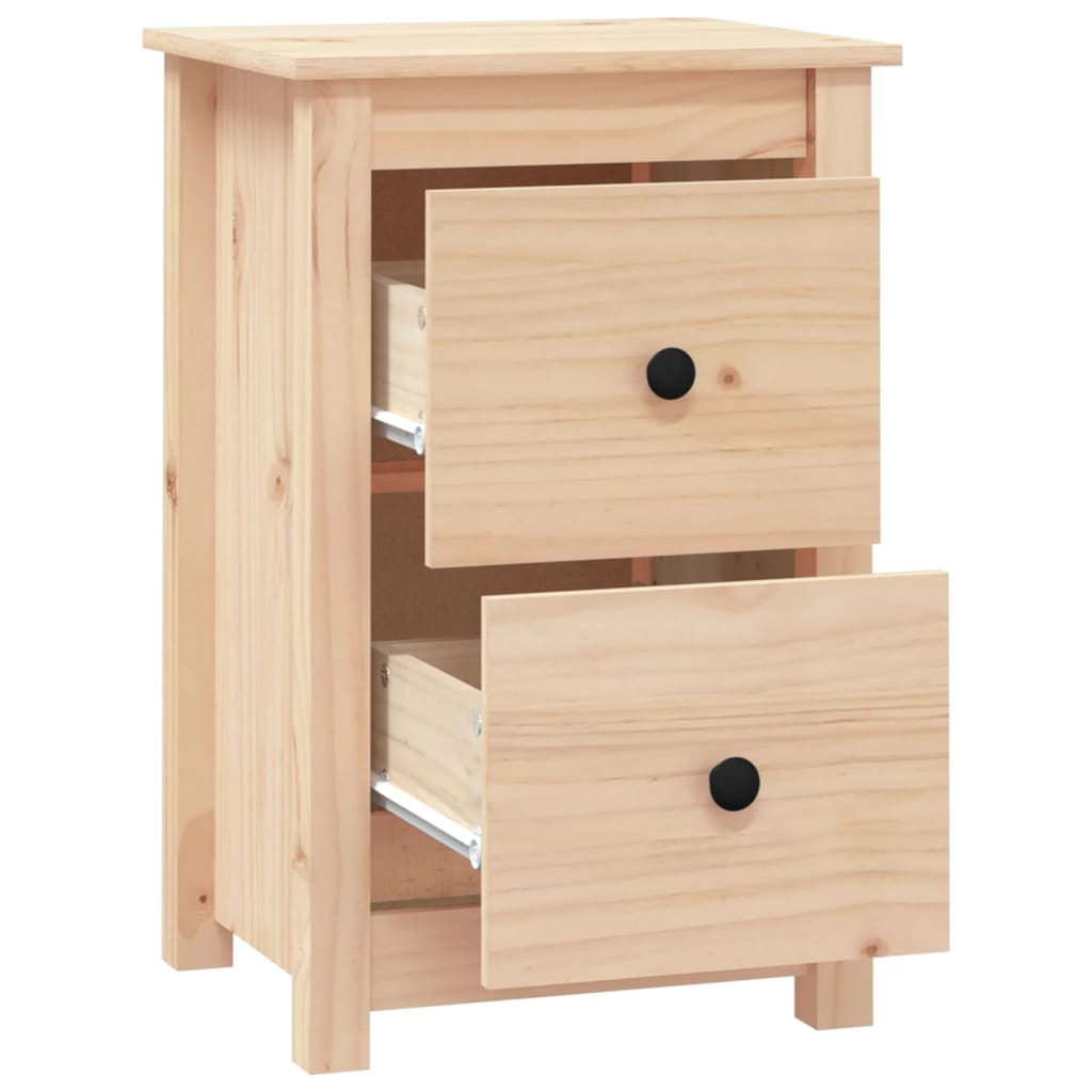 Bedside Cabinet 40X35X61.5 Cm Solid Wood Pine